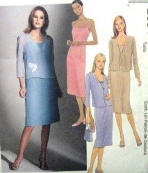 2684 V JACKET BUTTON OR NOT,STRAPPY DRESS PATTERN 8-12,12-16